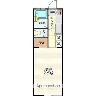 さくらハイツB棟 (片谷地)【13号室】の間取り