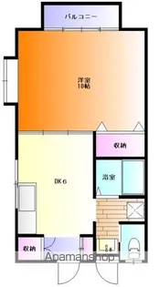 ハウスバックネット【202号室】の間取り
