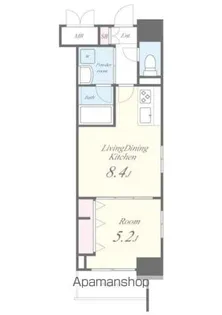 ROOTS SHINJUKU WAKAMATSUCHO(ルーツシ【12階】の間取り