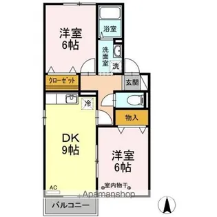 ルピナK・S ABC【1階】の間取り