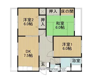 コーポ牛山【302号室】の間取り
