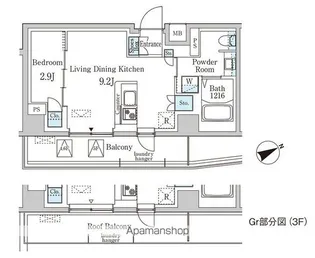 プリマリード南青山【4階】の間取り