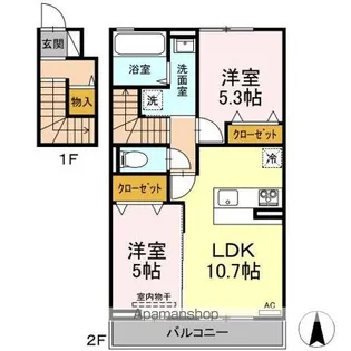 シャルマン本庄【2階】の間取り