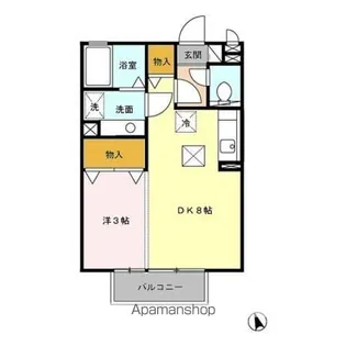 フルール芳士【1階】の間取り