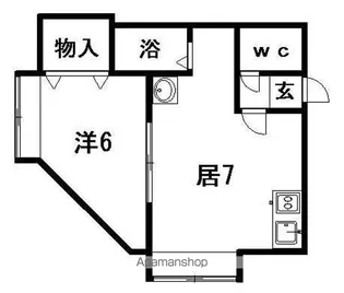 カーサ北野【205号室】の間取り