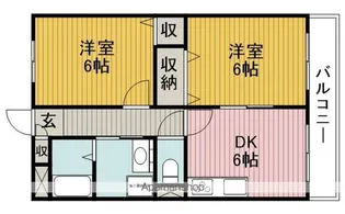 シャトー蛍池(刀根山3丁目)【1階】の間取り