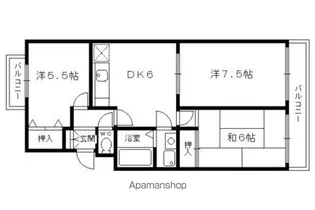 ガーデンハイツ玄琢【201号室】の間取り