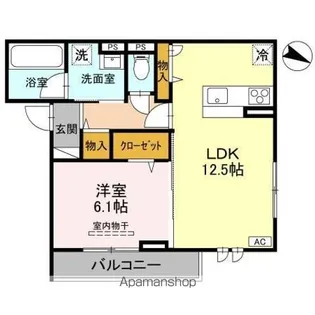 プリュニエ【3階】の間取り