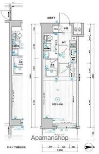 メインステージ武蔵関駅前Ⅱ【206号室号室】の間取り