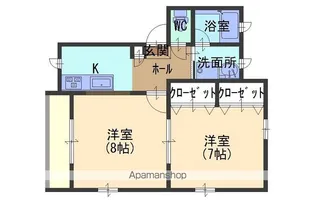 コーポスバル古川【102号室】の間取り