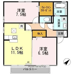 セジュールセラ E棟【1階】の間取り