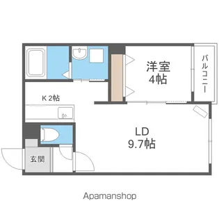アリュール南6条【5階】の間取り