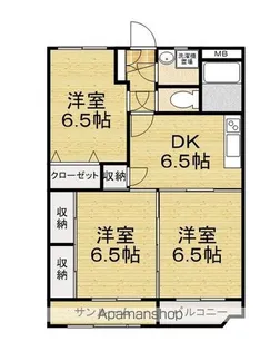 フーテール【302号室】の間取り