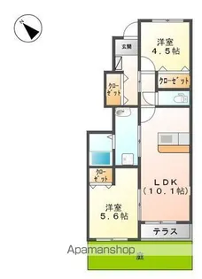 レ・フルール【1階】の間取り