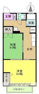 Kコーポ平窪【202号室】の間取り