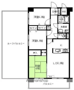 ネオハイツ希望ヶ丘901号【9階】の間取り