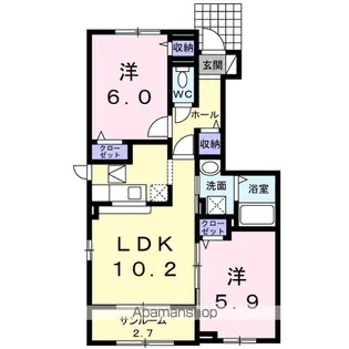 レジーナHATA【1階】の間取り