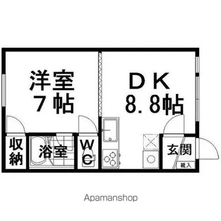 ハイツ錦町【202号室】の間取り