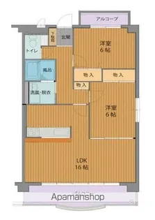 ブラウニィヒル【4階】の間取り