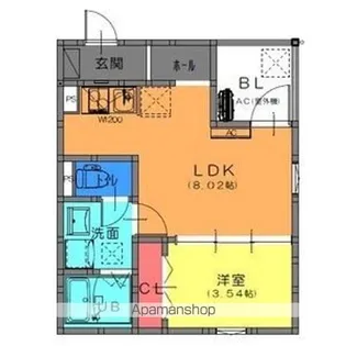 F STYLE西取石2号館【1階】の間取り