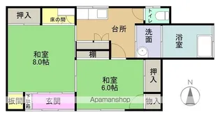 竹島アパート【1階】の間取り