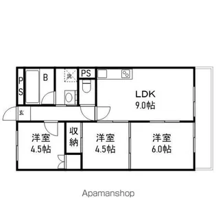 カウル十日市【306号室】の間取り
