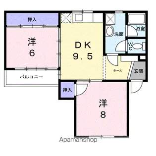 ヴィラ大坂【1階】の間取り