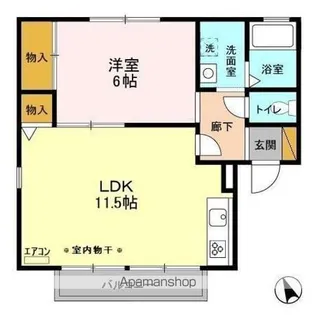 ミニコスモ AB【2階】の間取り