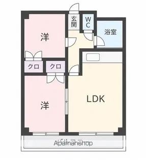 サンファスト苫小牧【5階】の間取り