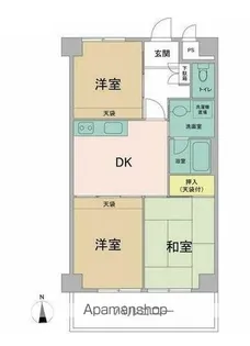 ダイアパレス南瓦町【9階】の間取り