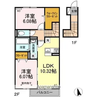 エスポアール・タカムラⅤ【2階】の間取り