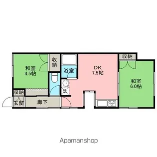 コーポ本町【A号室】の間取り