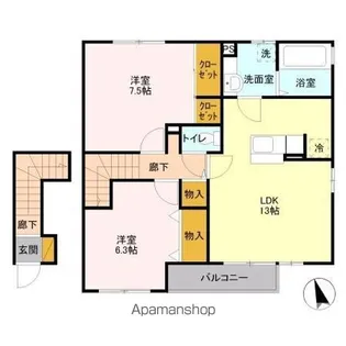晄颯 弐【2階】の間取り