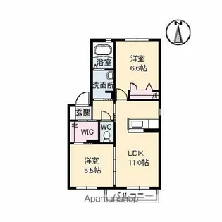 ベルデ B棟【2階】の間取り