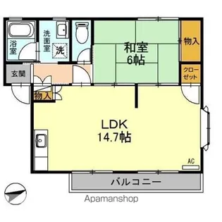 レヂデンス岡田B【2階】の間取り