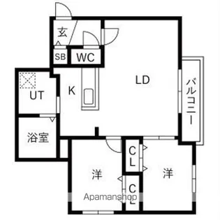 TERRACE SOEN【2階】の間取り