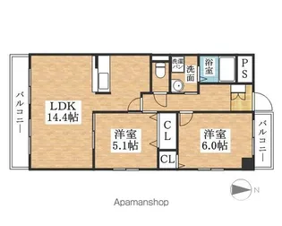 ミラージュファースト【3階】の間取り