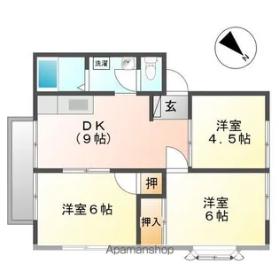 アーバン牛久16号館【201号室】の間取り