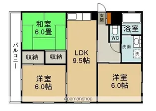 ハイツ石川【4階】の間取り