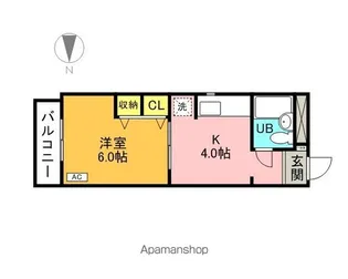 トパーズ目黒【102号室】の間取り