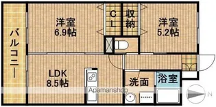 静岡県浜松市中央区子安町【マンション】の間取り