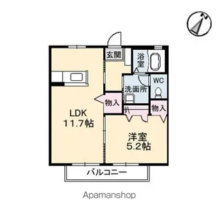 メゾンスカイヒルズ N棟【1階】の間取り
