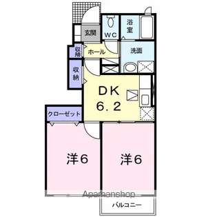 F.グローリアⅡ【1階】の間取り