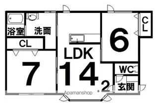 タマキハイムⅠ【1-B号室】の間取り