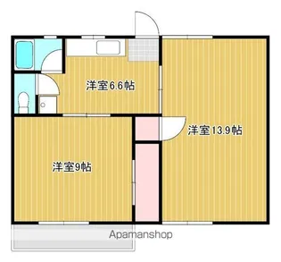 植新アパート【2階】の間取り