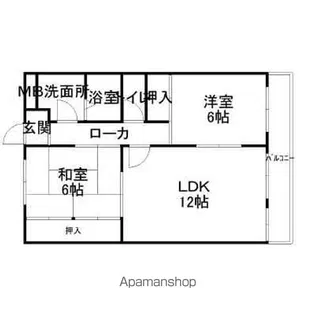 シャンブル21【202号室】の間取り