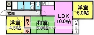 ラ・クルー武庫之荘【302号室】の間取り