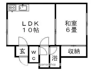 清栄ハイツ【2階】の間取り