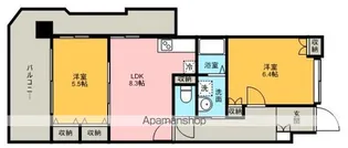 グランパーク天神【13階】の間取り