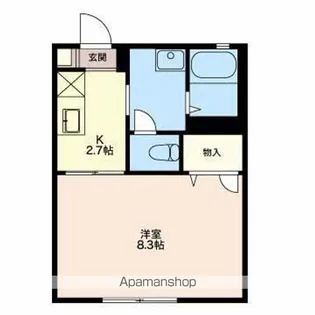 ディアスK&M B【1階】の間取り